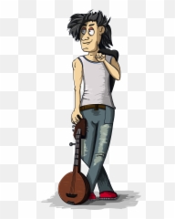 Cartoon Banjist With Banjo - Free Cliparts Musician Png,Banjo Png