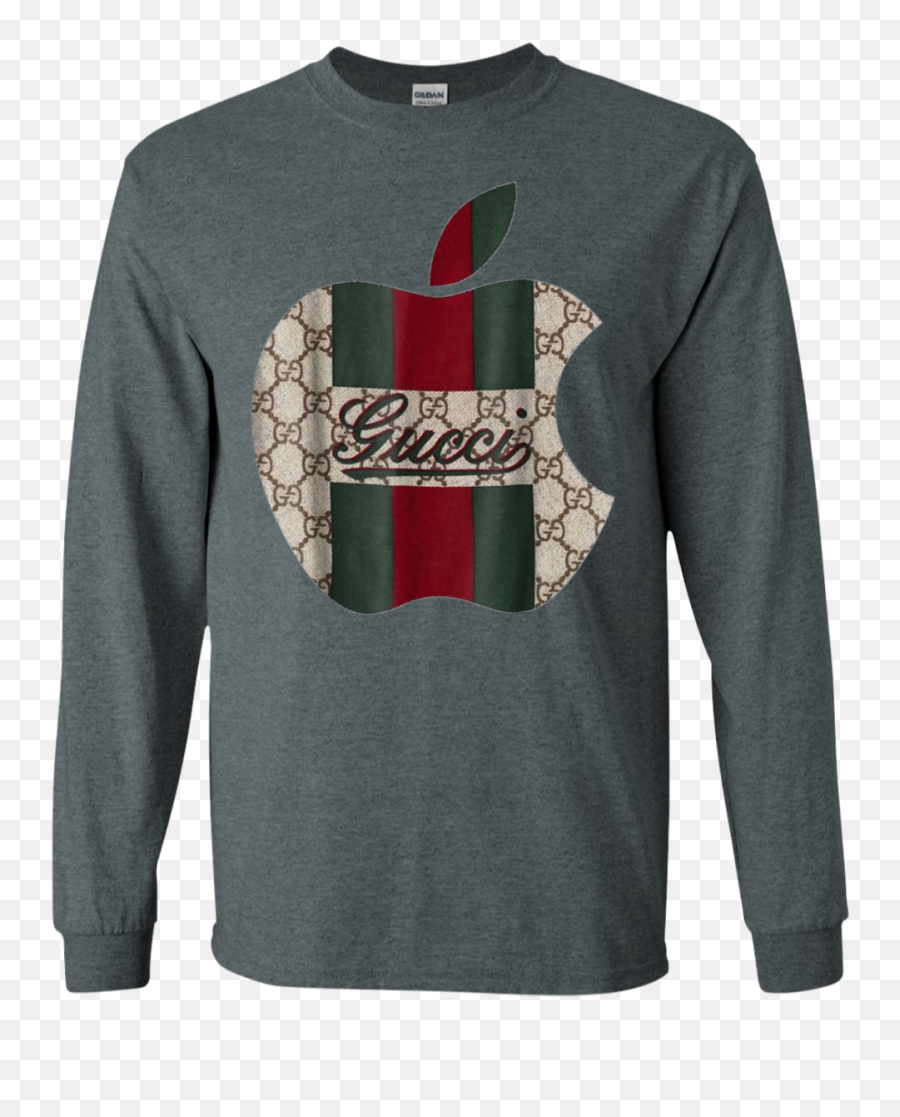 Apple Gucci Logo Vintage Shirt G240 Gildan Ls Ultra Cotton T - Shirt Python Programming T Shirt Png,Gucci Logo Png