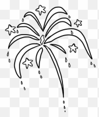 Fireworks Clipart Doodle Transparent Free - Clipart Black And White png