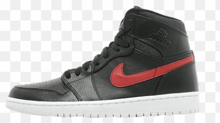 Black Red Swoosh Logo - LogoDix Nike Jordan 1 And png