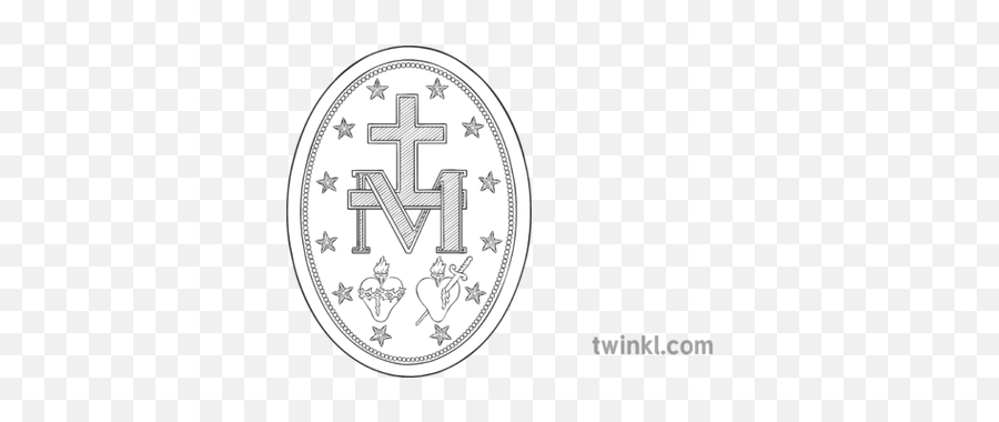 Miraculous Medal Back Mary Catholicism - Back Of Miraculous Medal Png,Miraculous Logo