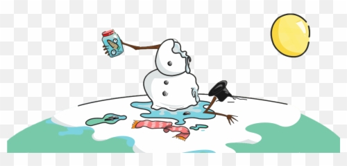 Banner Black And White Snowmen Clipart Calendar - Melting png