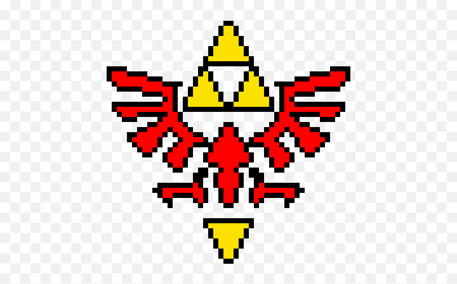 Hylian Shield Part 1 Crest Pixel Art Maker - Legend Of Zelda Pixel Art Png,Hylian Shield Png