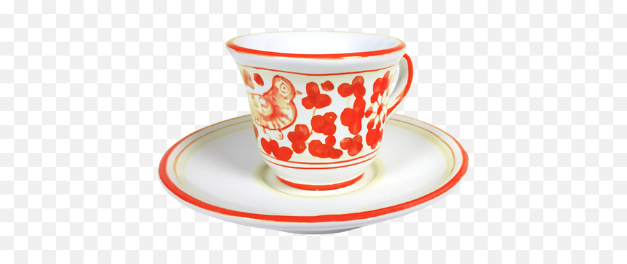 Espresso Cup And Saucer Arabesco Red - Saucer Png,Arabesco Png