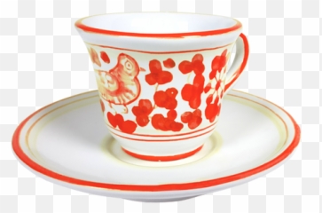 Espresso Cup And Saucer Arabesco Red - Saucer png