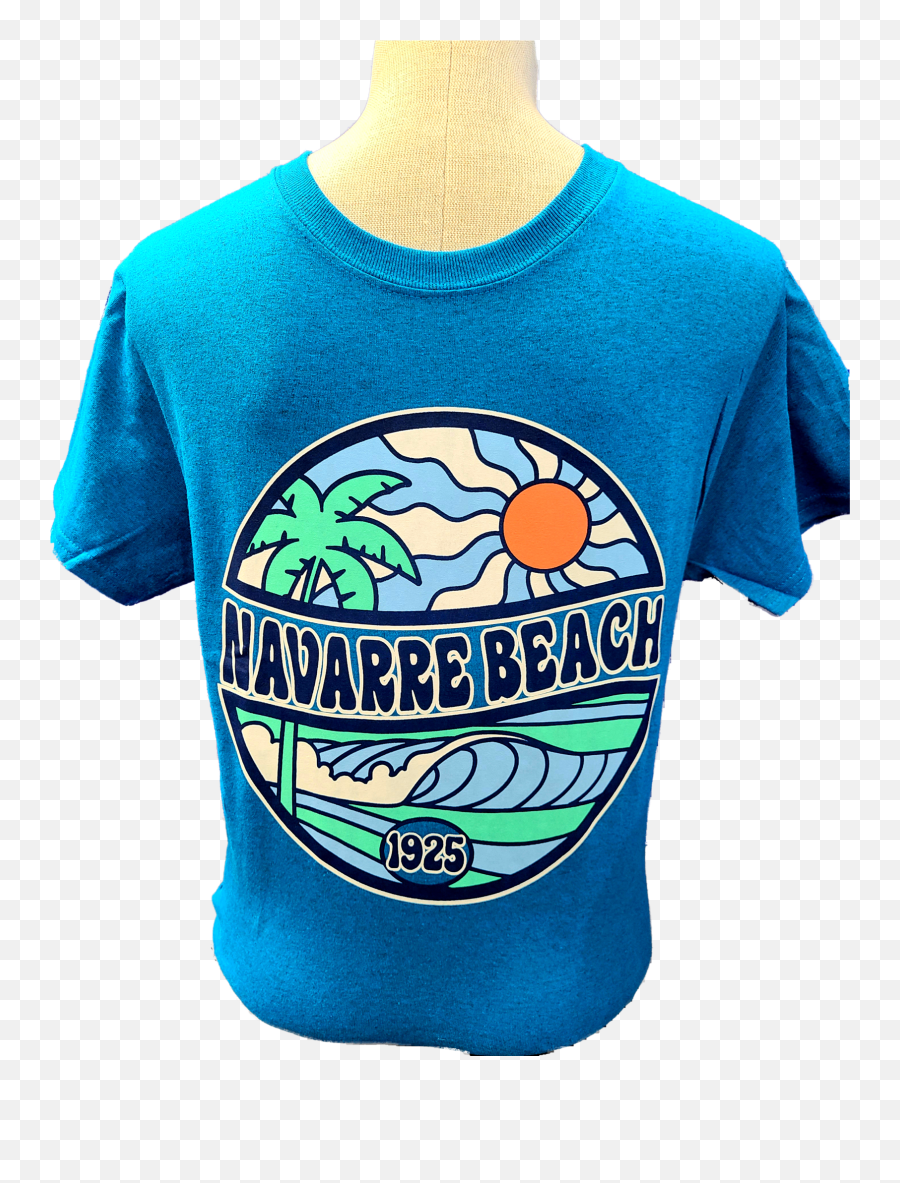 Menu0027s Front Print Navarre Beach Souvenir T - Shirt Beach Waves Png,Beach Waves Png