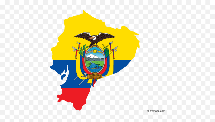 Flag Map Of Ecuador - Ecuador Flag Map Png,Ecuador Flag Png