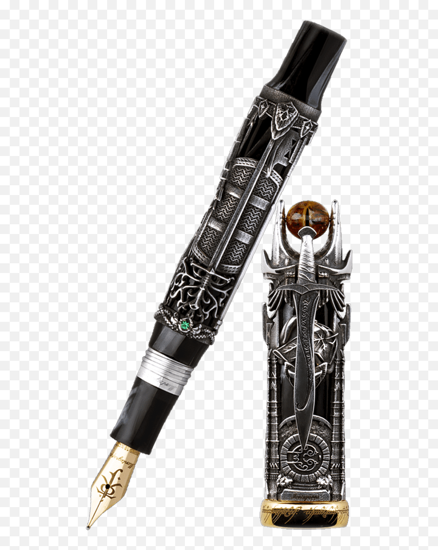 Montegrappa The Lord Of Rings Fountain Pen - Limited Edition Fandom Sterling Silver Montegrappa Lord Of The Rings Pen Rollerball Png,Lord Of The Ring Logo