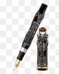Montegrappa The Lord Of Rings Fountain Pen - Limited Edition Fandom Sterling Silver Of Rollerball png