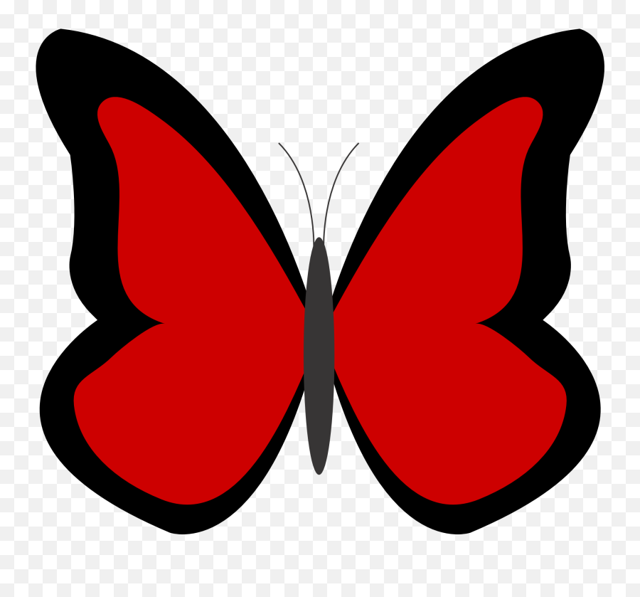 Download Blue Crayon Clipart Crayonpng - Red Butterfly Simple Red Butterfly Clipart,Crayon Clipart Png