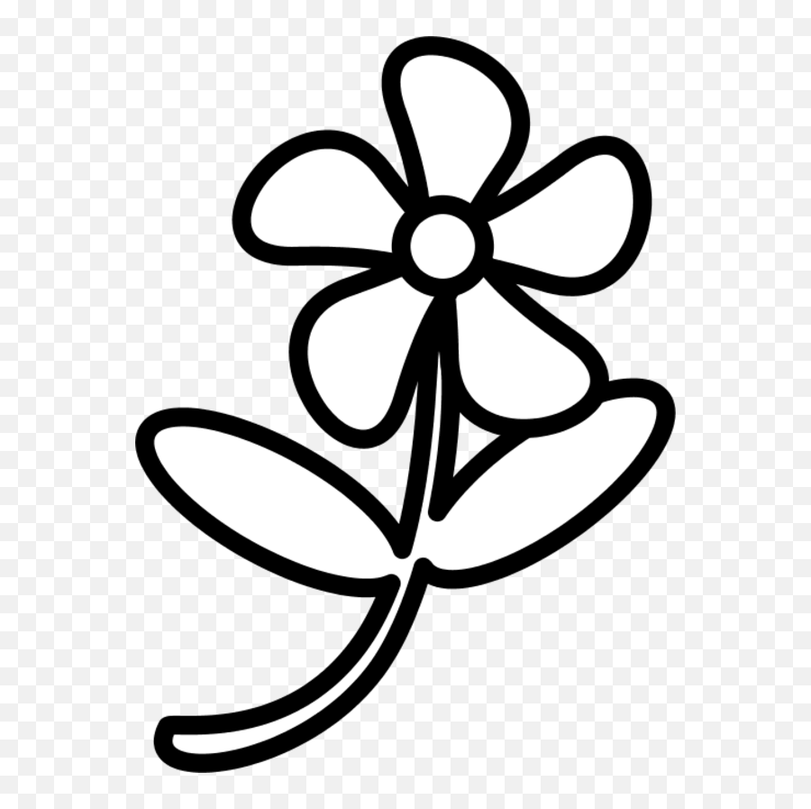 Simple Flower Outline Vector Clipart Panda - Free Clipart Flower Picture For Coloring Png,Simple Flower Png