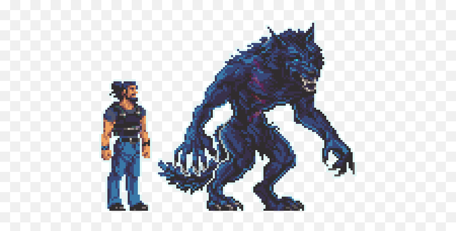 Gideon Kinkade A Shadow Lord From My Werewolf The - Werewolf Pixel Art Sprite Png,Shadow Icon Pack