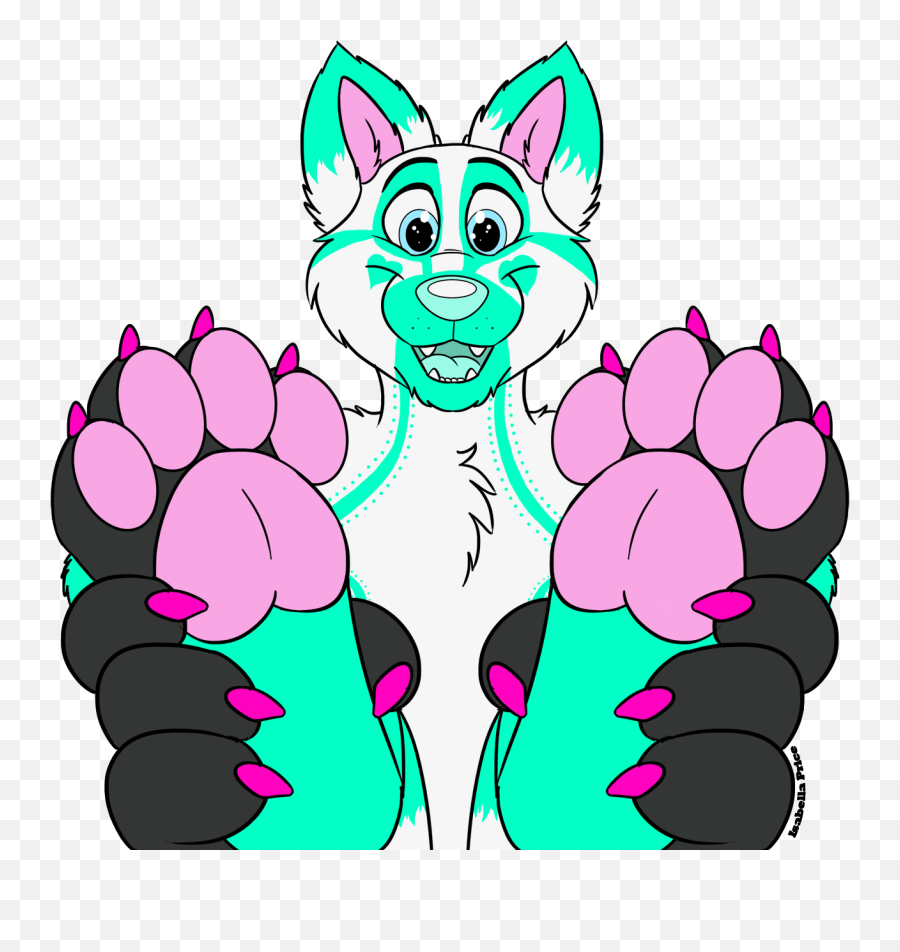 Ooh Look Itu0027s Wolfy Aquau0027s Feet Pawsies Not My Art By - Language Png,News Icon Aqua