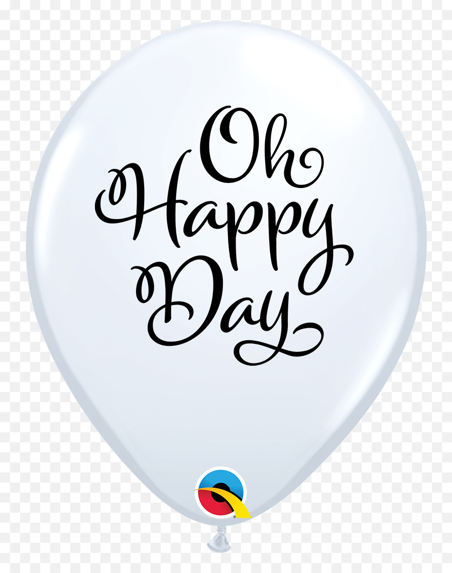 11 Simply Oh Happy Day White Latex Balloons Bargain - Qualatex Png,White Balloons Png