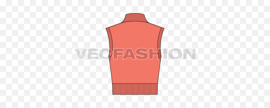 Womenu0027s Cropped Mock Neck Sweater - Sleeveless Png,Icon Orange Vest