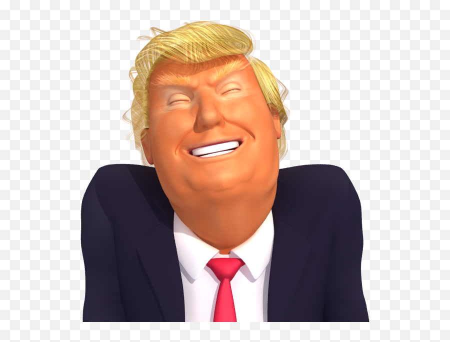 Laughing Trump 3d Caricature Emoji - Transparent 3d Emoji Png,Laugh Png