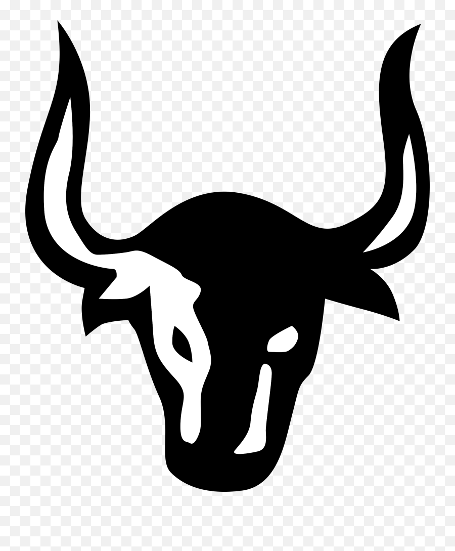 Texas Bull Nose Ring Longhorn Logo Clip Kepala Banteng Pancasila Hitam Puti...