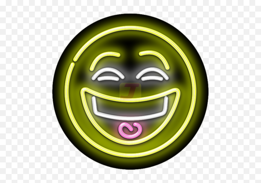 Laughing Face Emoji Neon Sign - Neon Smiley Emoji Png,Laughing Face Emoji Png