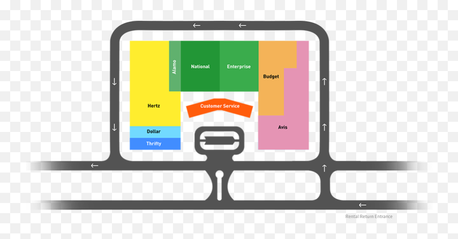 Map Wrwa - Map Of Okc Airport Car Rental Png,Icon Pop Brand Level 2