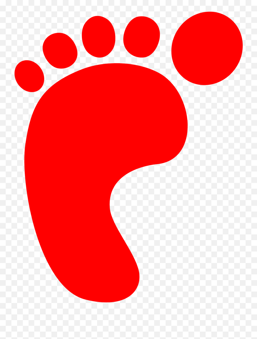 Footprintfootstepredprintcartoon - Free Image From Red Footprint Clipart Png,Footsteps Transparent Background