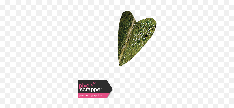 Falling For You - Green Leaf Heart 3 Graphic By Janet Scott Heart Png,Falling Hearts Png