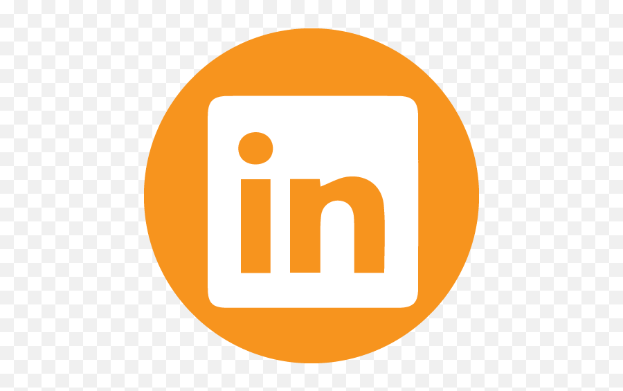 Linkedin Icon - Linkedin Icon Png Orange,Orange Circle Png