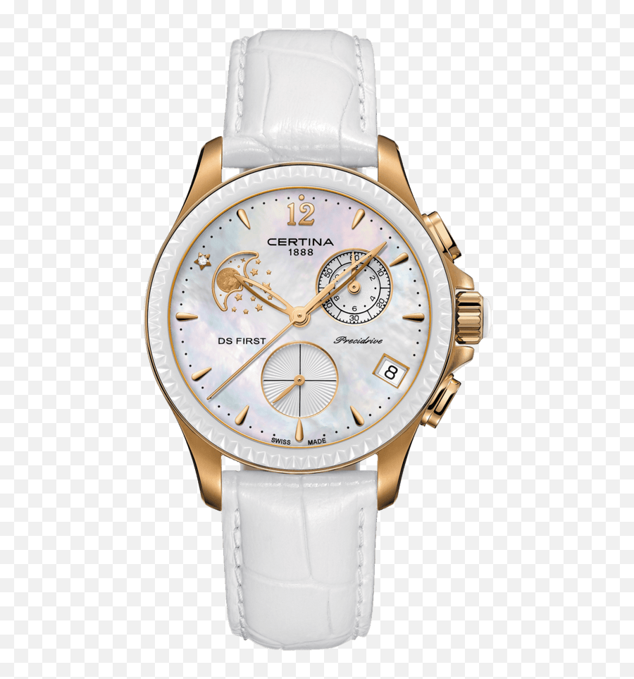 Download Ds First Lady Chronograph Moon Phase - Certina Ds Certina Moon Phase Watch Women Png,Moon Phases Png