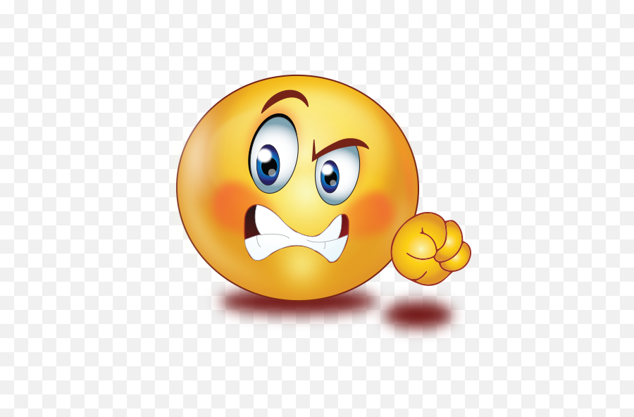 Angry Face With Fist Hand Emoji - Angry Point Finger Emoji Transparent Png,Facebook Angry Png
