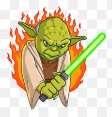 Master Yoda Whatsapp Stickers - Stickers Cloud Cartoon Png,Yoda Transparent