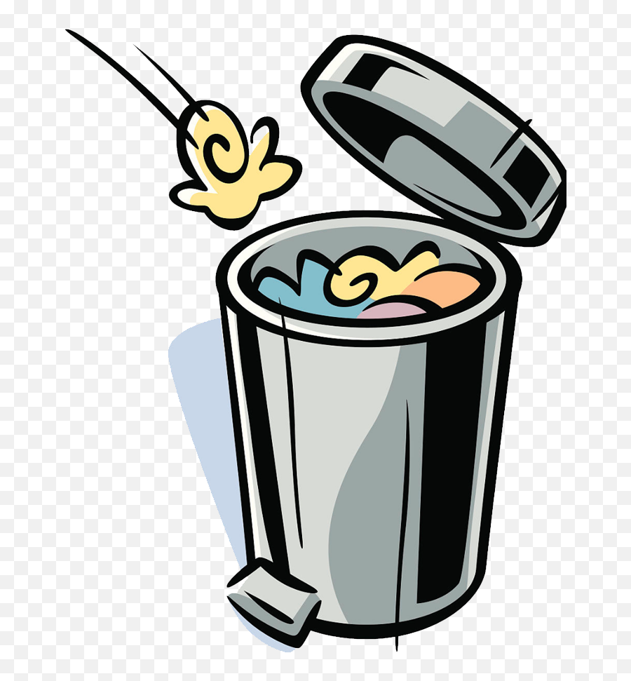 Rubbish Bins Waste Paper Baskets - Trash Can Cartoon Png,Garbage Png