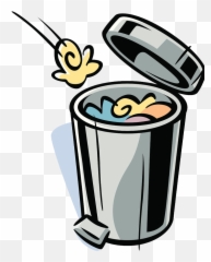 Rubbish Bins Waste Paper Baskets - Trash Can Cartoon png