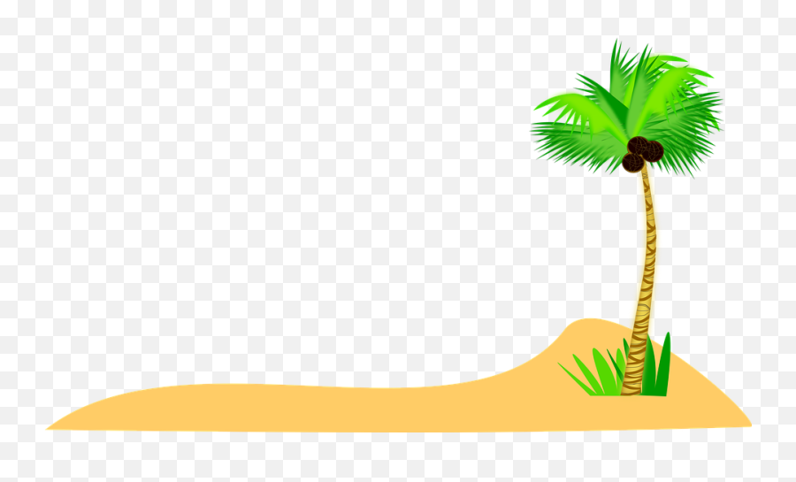 Coconut Tree Sand - Coconut Tree With Sea Clipart Png,Coconuts Png