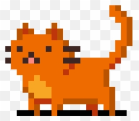Download Orange Cat - Cat Pixel Art Png,Orange Cat Png