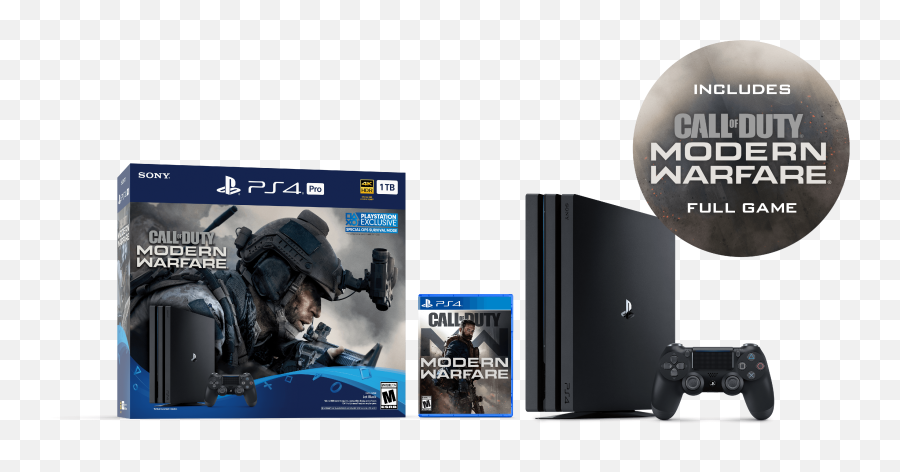 Playstation4 Pro Bundle - Ps4 Pro Call Of Duty Modern Warfare Png,Ps4 Pro Png