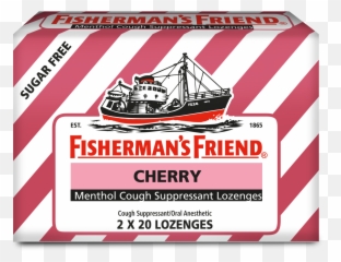 Extra Strong Lozenges For Cough U0026 Sore Throat Fishermans - Friend Cherry Png,Fisherman Png