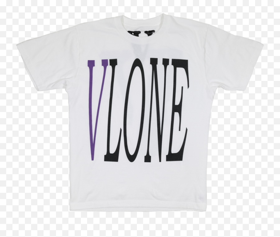 White And Purple Vlone Shirt - Vlone Png,Purple Shirt Png