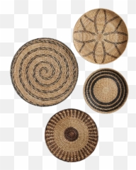 Woven Baskets Wall Art - Decor png