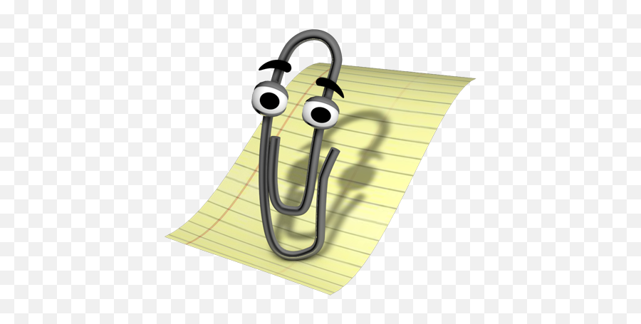 Microsoft Office Assistant - Word Paperclip Png,Clippy Png