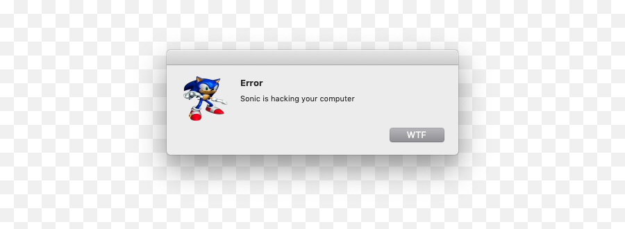 Sonic Is Hacking Your Computer Funny Error Messages Know - Sonic Png,Sonic The Hedgehog Logo Font