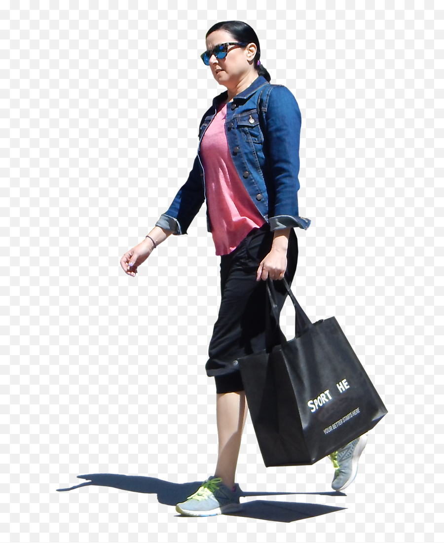 Texture People Walking - People With Bag Png Full Size Png Tote Bag,Walking People Png