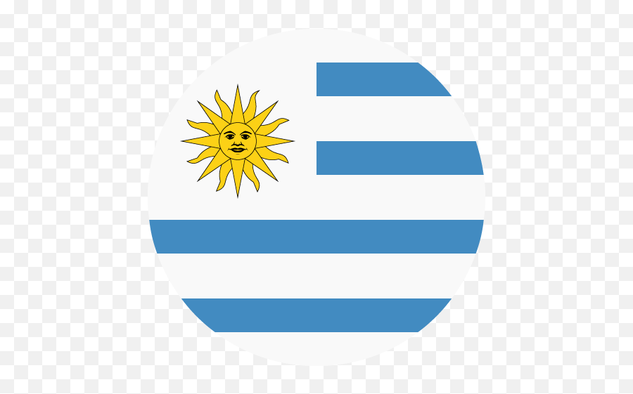 Uruguay Flag Vector Emoji Icon - Uruguay Flag Circle Png,Uruguay Flag Png