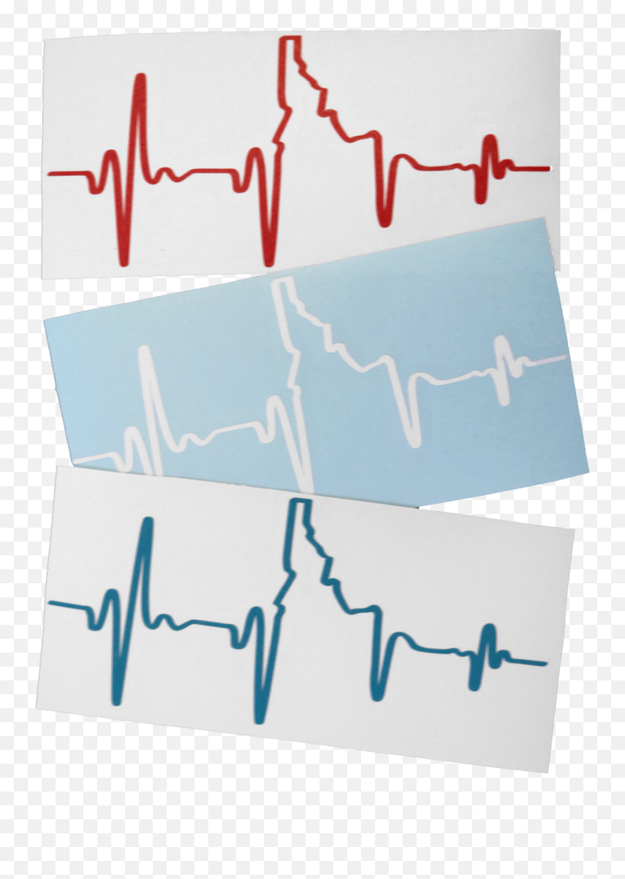 Heartbeat Ekg Idaho Sticker - Idaho Stickers Png,Heartbeat Transparent