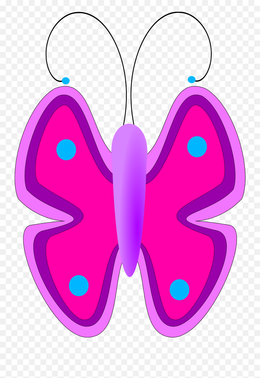 Pink And Purple Butterfly Clipart - Butterfly Clipart Pink And Violet Png,Butterfly Emoji Png