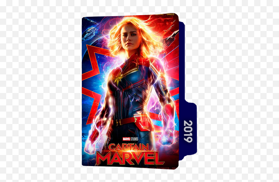 Captain Marvel 2019 Folder Icon - Captain Marvel Poster Hk Png,Captain Icon