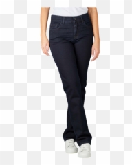 Angels Dolly Jeans Straight Fit In Dark Blue Jeansch - Leg png