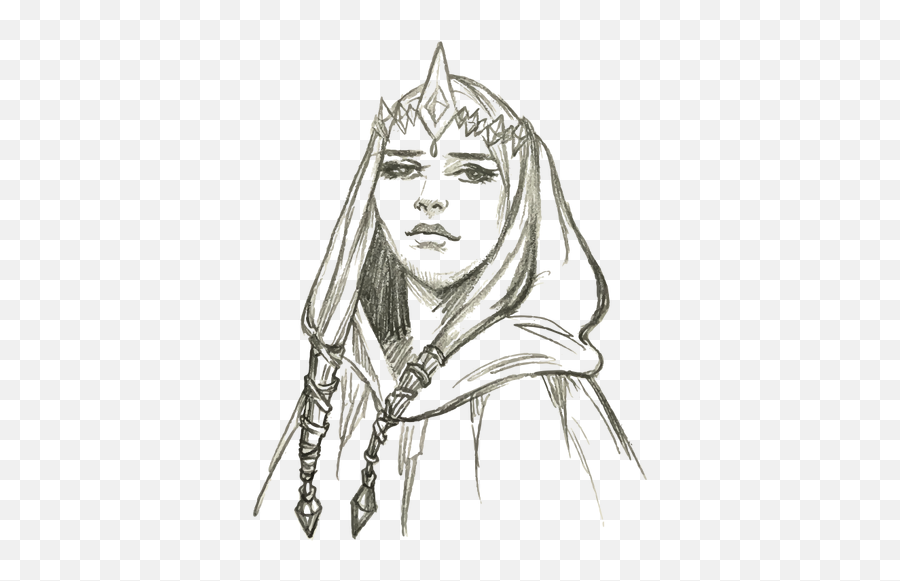 Elf Princess Sketch Image Public Domain Vectors - Elf Princess Sketch Png,Elf Fantasy Icon