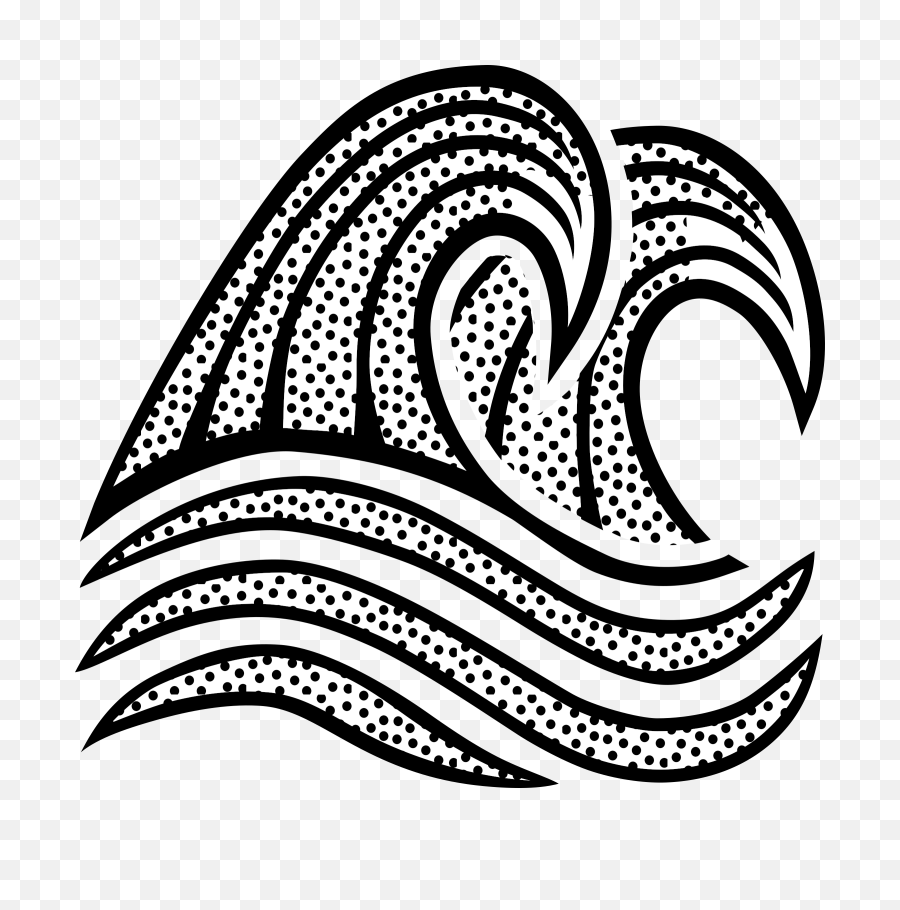 Water Waves Ocean - Water Illustration Png Black And White,Ocean Waves Png