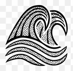 Water Waves Ocean - Illustration Png Black And White