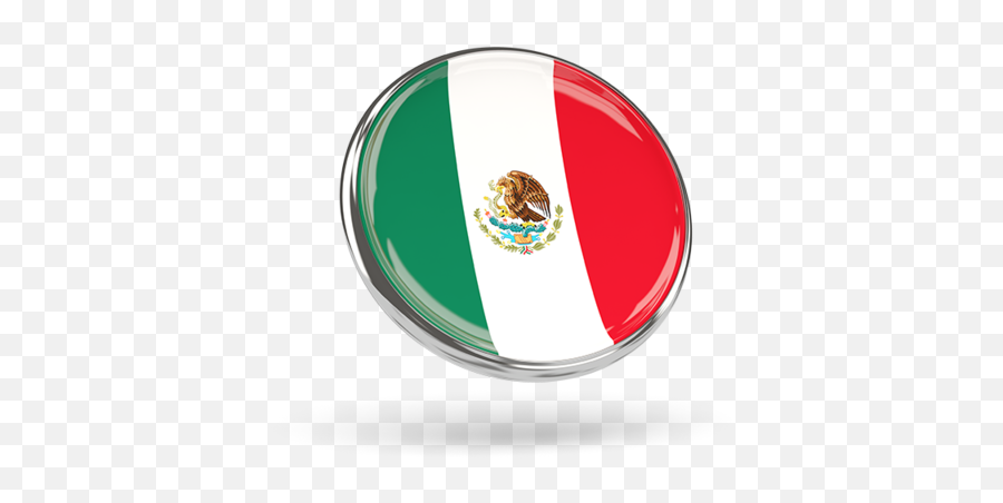 Round Icon With Metal Frame Illustration Of Flag Mexico - Solid Png,Usa Flag Circle Icon