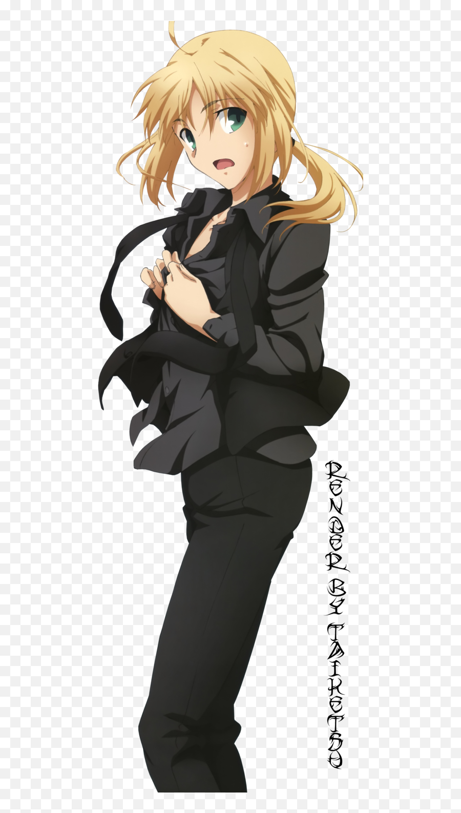 Saber In Her Black Suit Original Pic Fate Zero - Saber Fate Fan Art Png,Shirou Emiya Icon